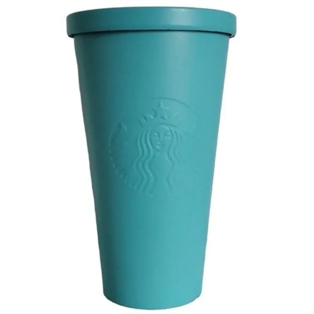 16 oz Starbucks Cold Travel Tumbler ROBIN EGG Teal Blue Stainless Steel Grande